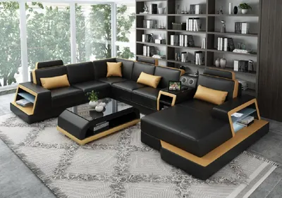 Produktbild von Ecksofa U Form Sofa Couch Polster Garnitur