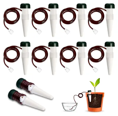 Produktbild von 10 Stück Wasserspender für Zimmerpflanzen, klassisches Bewässerungssystem, automatische Bewässerung für Zimmerpflanzen, Bewässerungssystem für den Balkon, Selbstbewässerungssystem, Pflanzenbewässerung