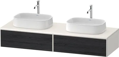 Image de Duravit Zencha Meuble sous-lavabo sur console, 1600x550mm, 2 tiroirs. 2 découpes, ZE4815, ZE4815B16840000