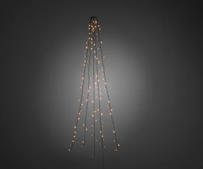 Produktbild von Konstsmide - LED Baummantel mit Ring, für Weihnachtsbaum, 5 Stränge  à 30 Dioden , vormontiert, 150 bernsteinfarbene Dioden, 24V Innentrafo, dunkelgrünes Kabel; 6360-820