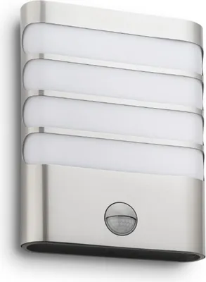 Obrázek produktu pro Philips myGarden Nástěnné svítidlo Raccoon, 4 W, Venkovní světlo na zeď, Nerezová ocel, Kov, IP44, Zahrada, Terasa, II