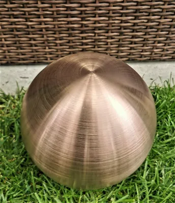Produktbild von Dekorationskugel 20 cm Edelstahl golden rose matt gebürstet