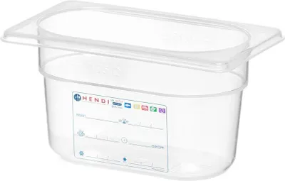 Immagine prodotto di HENDI Contenitore gastronorm 1/9, GN 1/9, 0,6L, trasparente, 176x108x(H)65mm