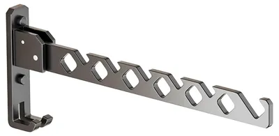 Produktbild von Klappbarer Kleiderbügel, Kleiderhaken, Haken aus Aluminiumlegierung, Wandhalterung, Wandhaken, zur Verwendung auf Balkonen, in Badezimmern und Fluren (schwarz)