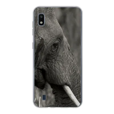 Produktbild von MuchoWow® Handyhülle Schutzhülle Hülle für Samsung Galaxy A10 Elefant - Tiere - Schwarz - Weiß Silikon Softcase Handy Hülle - Schutzhülle