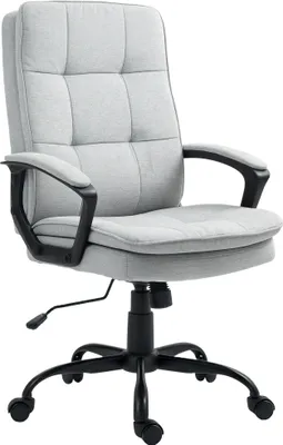 Produktbild von HOMCOM Bürostuhl Ergonomischer Schreibtischstuhl mit Wippfunktion Grau