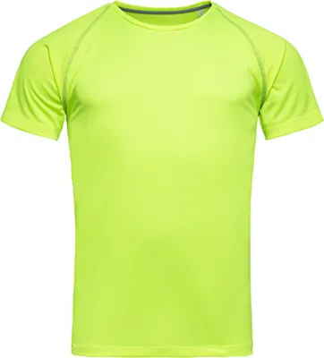 Produktbild von Stedman ST8030 | Herren Active Team Raglan, 100% ACTIVE-DRY° Polyester - Farbe: Cyber Yellow - Größe: XXL