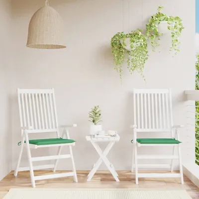 Produktbild von Eleganten-Stil Gartenstuhl-Kissen 2 Stk. Grün 40x40x3 cm Oxford-Gewebe DE98236