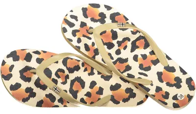 Produktbild von Damen-Pantolette Gold: Stilvolle Zehentrenner mit Kontrastdetails