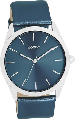 Produktbild von Oozoo Leder Damen Uhr Analog Quarzuhr Armband blau Timepieces D2UOC11337