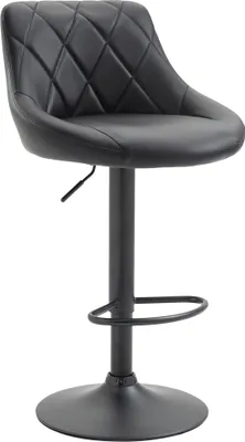 Produktbild von CLP Barhocker Lazio höhenverstellbar und 360 Grad drehbar schwarz Gestell Farbe schwarz