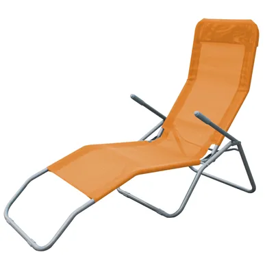 Produktbild von Siestaliege Kippliege Sonnenliege Strandliege Gartenliege klappbar orange