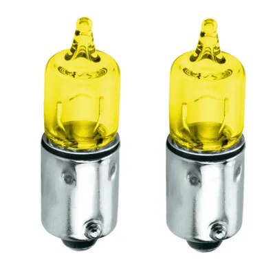 Produktbild von 2x glühbirne 12V 10W BA9S gelb glühlampe birne auto motorrad scheinwerfer