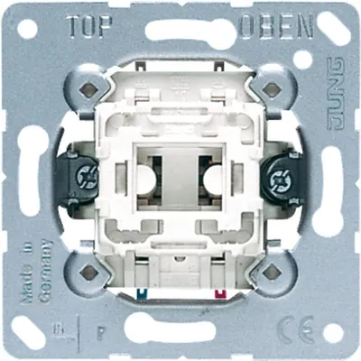 Zdjęcie produktu dla JUNG 533 U, Przyciskany przełącznik, 1P, Metaliczny, 250 V, 10 A