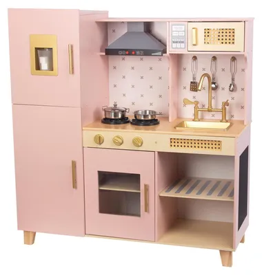 Immagine prodotto di Solidchoice - Cucina giocattolo in legno rosa per bambini