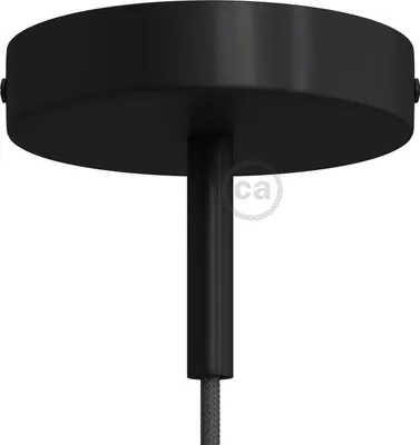 Immagine prodotto di Creative-Cables Kit rosone cilindrico in Metallo con serracavo da 7 cm - Nero