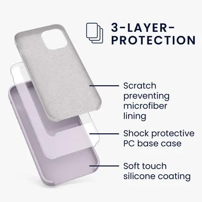Produktbild von kwmobile Handyhülle für iPhone 12 mini Hülle, für iPhone 12 mini Case - Hülle Silikon - kabelloses Laden - Purple Cloud