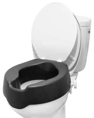 Produktbild von KMINA Toilettensitzerhöhung weich 10 cm mit Deckel, ohne Armlehnen, Schwarz