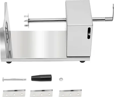 Produktbild von Kartoffel-Spiralschneider - Manuell - Edelstahl 430 - 4 Klingen - Schnittstärke 2,5–3 mm - Für Tornado-Kartoffeln
