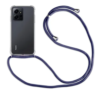 Produktbild von Handykette für Xiaomi Redmi Note 12 4G Handyhülle mit Band Hülle mit Kordel TPU Blau