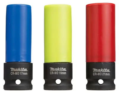Image de Makita Jeu d'écrous de roue 17 19 21Mm