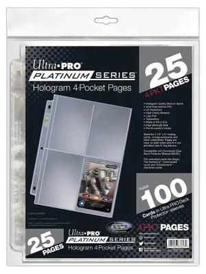 Produktbild von Ultra Pro Platinum Series 4-Pocket Pages (25 Stück)