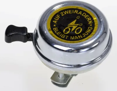 Produktbild von Filmer 41000 Fahrradglocke / Klingel - Glocke 55mm Chrom - silber mit Aufkleber
