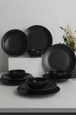 Produktbild von Hermia Concept, Angele- KRM1567, Matt-schwarz, Essservices, 100% Keramiksteinzeug