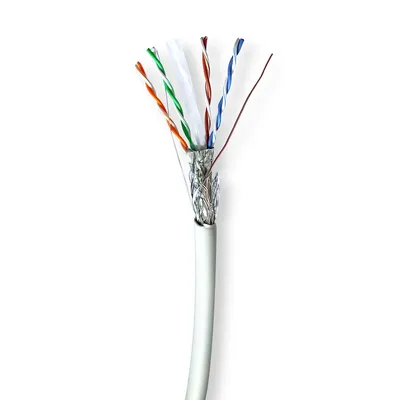 Produktbild von Nedis CAT6 Netzwerkkabel Rolle - Solid - S/FTP - Reines Kupfer - 305 m - Innen - Rund - LSZH - Grau - Pull Box - ausziehbar