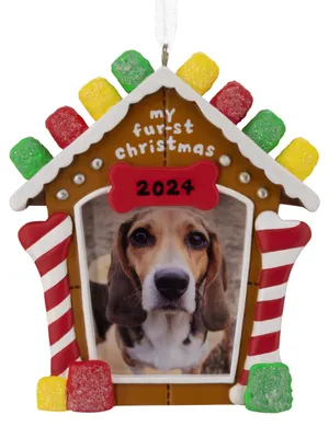 Fotoliste Weihnachtsornament My Fur-st Christmas 2024, Hund