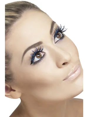 Produktbild von Wimpern Spinnweben Halloween blau - Einheitsgröße