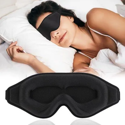 Imagen del producto de Mascarilla para dormir 3D, transpirable, elástica, de color