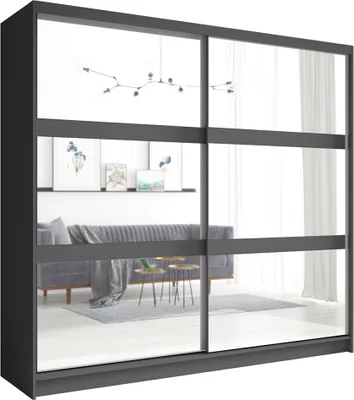 Produktbild von Schwebetürenschrank in graphit FAIDO-166
