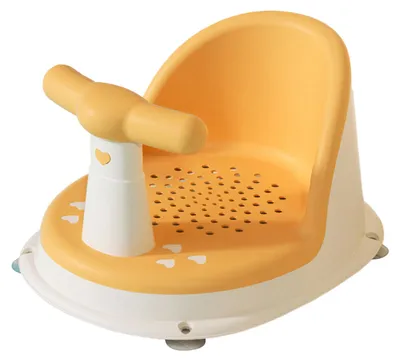 Produktbild von Babybadewannenstuhl mit ergonomischer Rückenlehne, Armlehnen, Abflussnetz und rutschfestem Duschsitz mit Saugnäpfen
