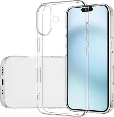 Produktbild von Für Apple iPhone 16 Silikon Schutz Transparent Handy Hülle Cover Case TPU dünn