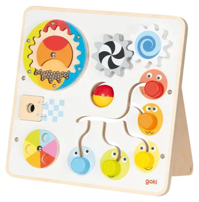 Produktbild von Goki Aktivitätsboard Holz Motorikspielzeug für Kinder ab 1 Jahr