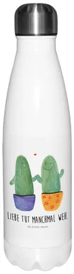 Produktbild von Mr. & Mrs. Panda Thermosflasche Kaktus Liebe - Weiß - Geschenk, Trennung, Liebesnachricht, Wasserflasche, Love, Trinkflasche, Kakteen, Thermo-Trinkflasche, trinkflaschen