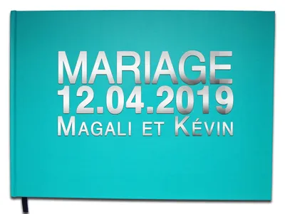Produktbild von Personalisierbares Gästebuch für Hochzeiten mit 100 Seiten