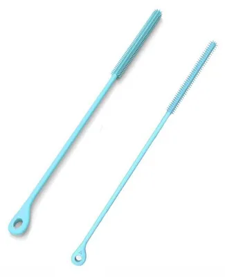 Immagine prodotto di Set di 2 spazzole per la pulizia di cannucce, con setole in silicone, lunghezza 250 mm, flessibili