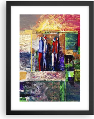 Produktbild von Gerahmtes Poster - Schwarzer Rahmen - Abstraktion modern - 30x40 cm - Wand Bild - Wanddeko - Wandbilder - Kunstposter - Wandposter - Bilderrahmen - Bilder - Kunstdruck - Wandbild - P2BPA30x40-3670