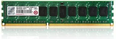 Zdjęcie produktu dla Transcend 4GB DDR3 1600 PC3-12800 240-pin DIMM ECC Registered CL11, 4 GB, 2 x 8 GB, DDR3, 1600 MHz, 240-pin DIMM
