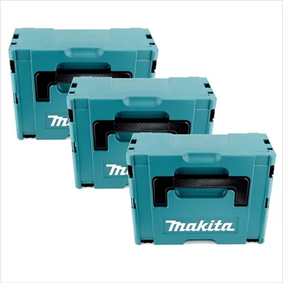 Produktbild von 3x Makita Kunststoff Werkzeug Koffer MAKPAC 2 - ohne Einlage