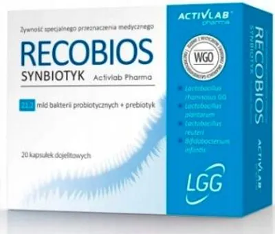 Produktbild von RECOBIOS SYNBIOTISCHES Probiotikum ActivLab 20 Kapseln.