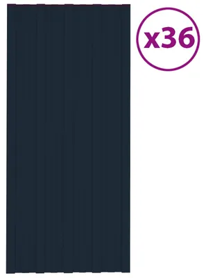 Produktbild von vidaXL Dachpaneel 36 stk. Anthrazit 100 x 45 cm Verzinkter Stahl