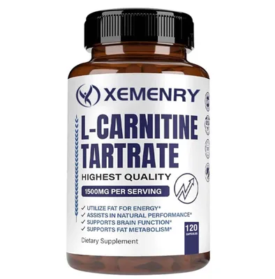Image de Tartrate de L-carnitine 1500 mg - Brûleur de graisses, perte de poids, énergie, stimulant du métabolisme