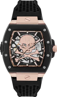 Produktbild von Philipp Plein Herren Automatikuhr The $keleton 2.0 PWJFA0225 Schwarz Edelstahl 44 mm