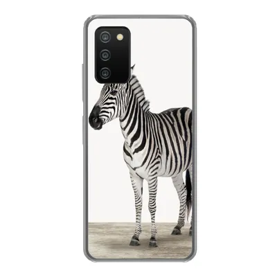 Produktbild von MuchoWow® Handyhülle Schutzhülle Hülle für Samsung Galaxy A03s Zebra - Mädchen - Tiere - Kinder - Jungen Silikon Softcase Handy Hülle - Schutz