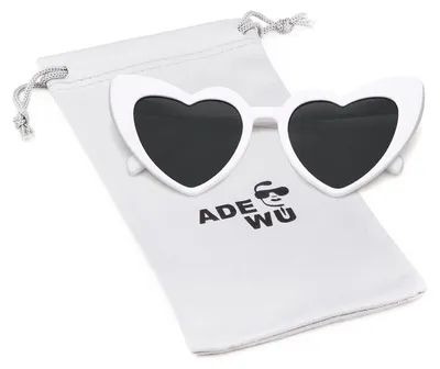 Produktbild von ADEWU Polarisierte Herz Sonnenbrille Hochzeit Brille Damen Herzform UV-Schutz Pa