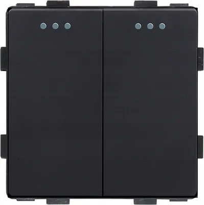 Produktbild von Lichtschalter 2P mechanischer Einsatz schwarz RTX SH