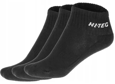 Productafbeelding van Hi-Tec - "Quarro" enkelsokken voor heren/dames, uni (3-pack), model IG4618 (maat 35,5 EU - 39,5 EU), kleur: zwart